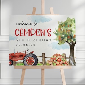 apple theme welcome sign, apple orchard welcome, birthday welcome sign, apple fall birthday, apple of our eye sign, 16x20, 18x24, 24x36, APL