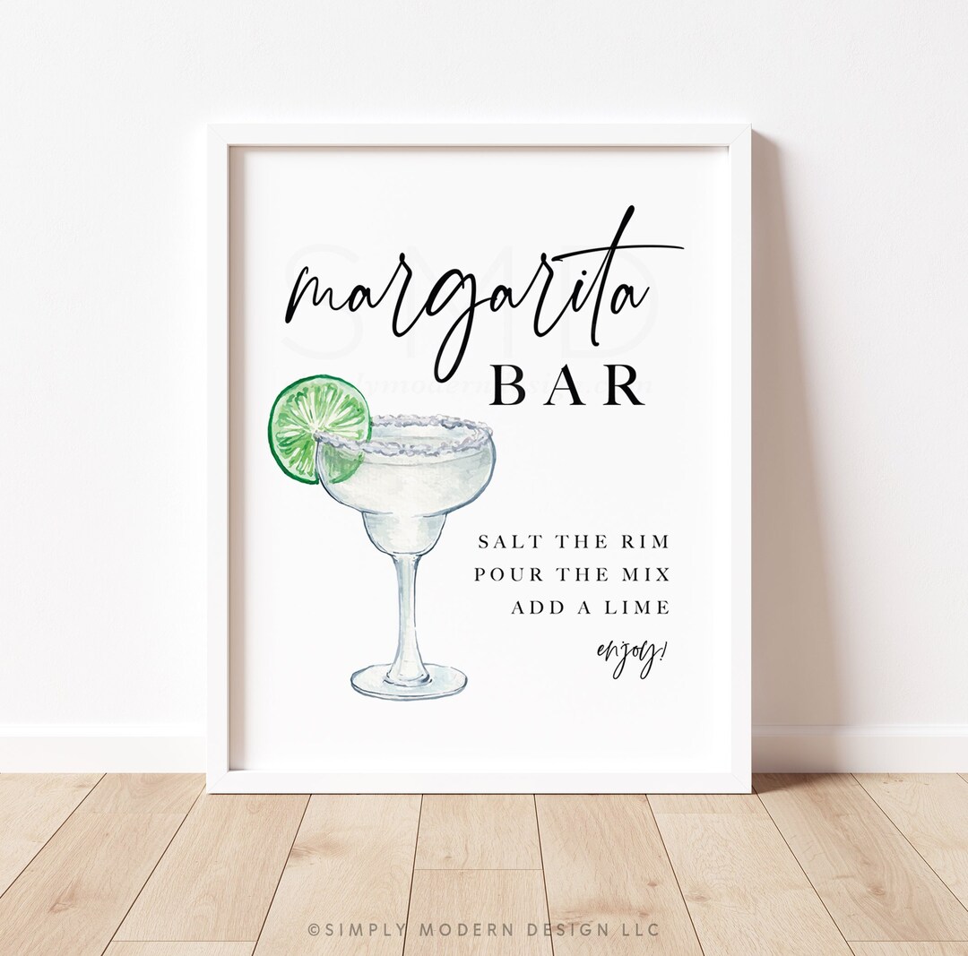 Margarita Bar Sign Make Your Own Margarita Margarita Sign Etsy