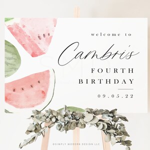 Watermelon Welcome Sign, Watermelon Theme Party Sign, Watermelon ...