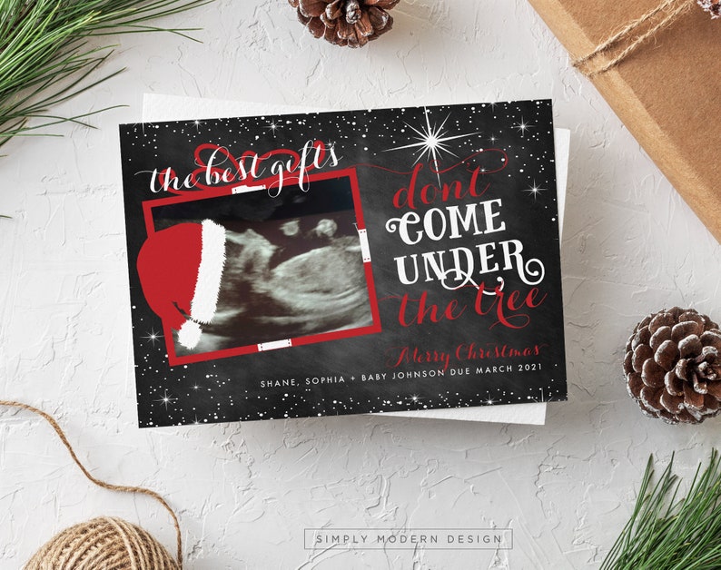 Pregnancy christmas announcement holiday card christmas Etsy