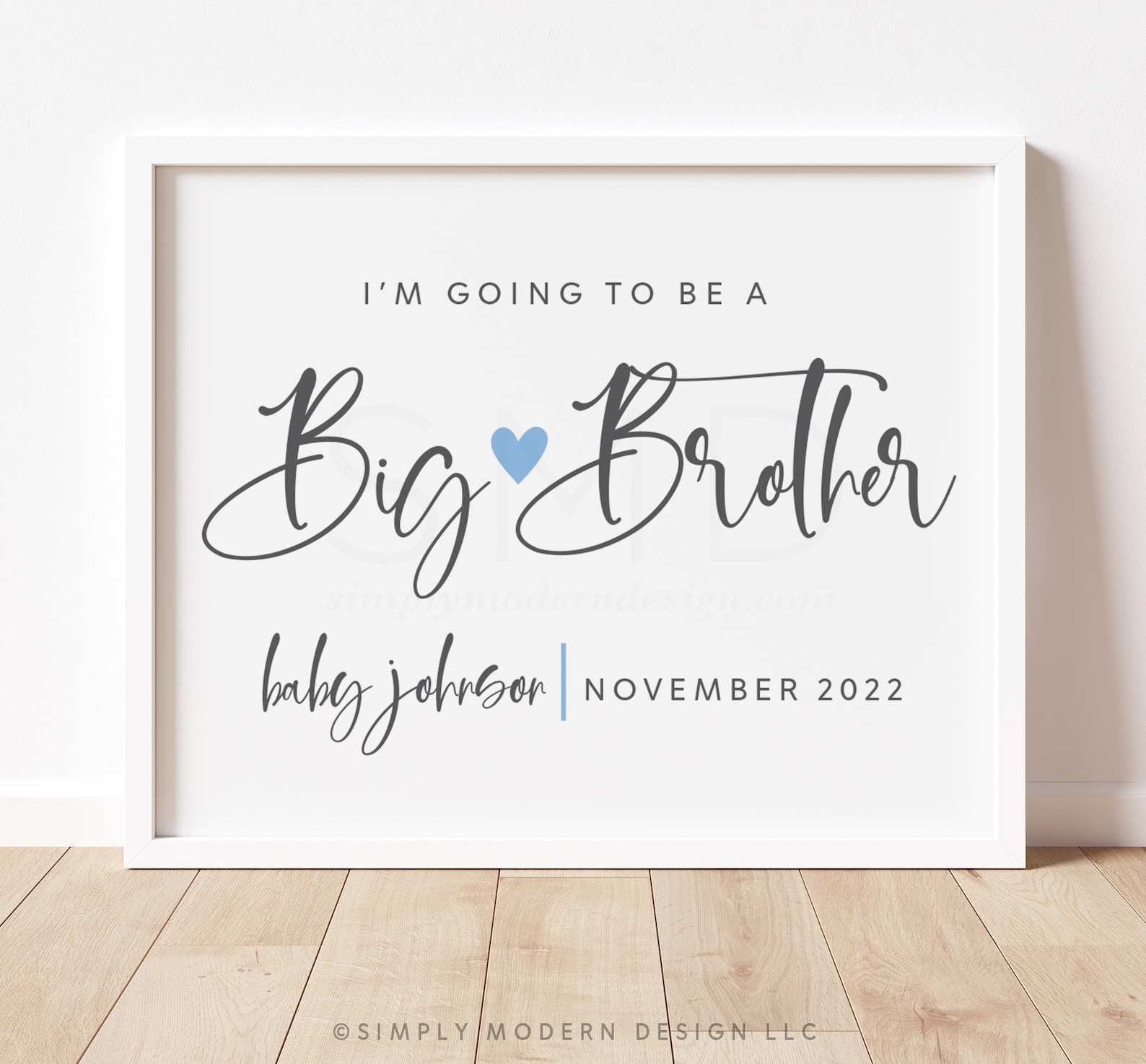 simple pregnancy announcement sign