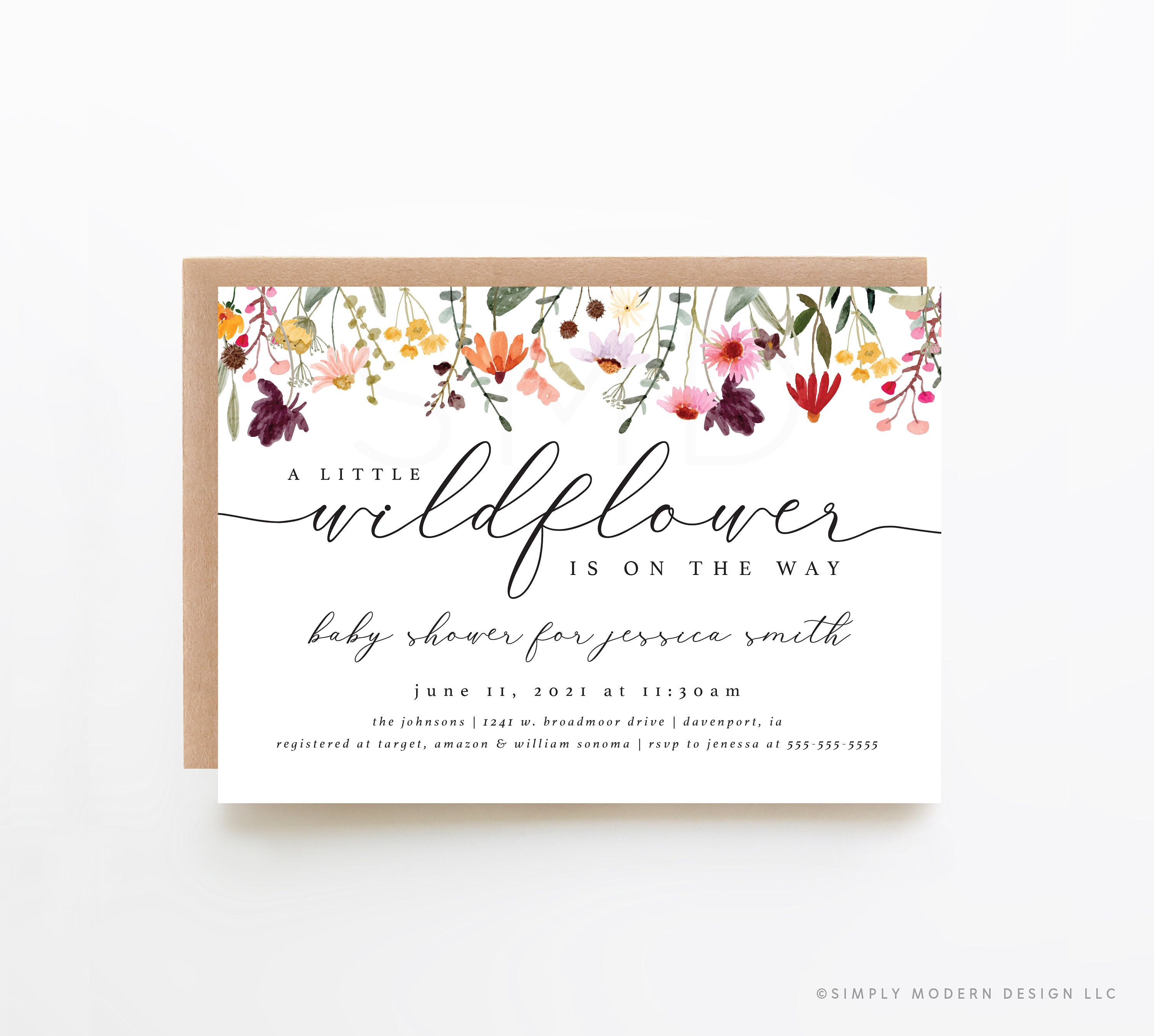 wildflower baby shower party invite wildflower invitation wildflower party flower party shes a wildflower theme editable
