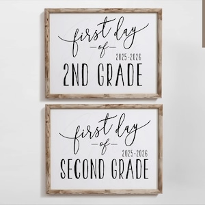 First day of second grade sign, first day of school, printable, back to school, teacher sign, 2nd grade, last day, FDS, INSTANT DOWNLOAD