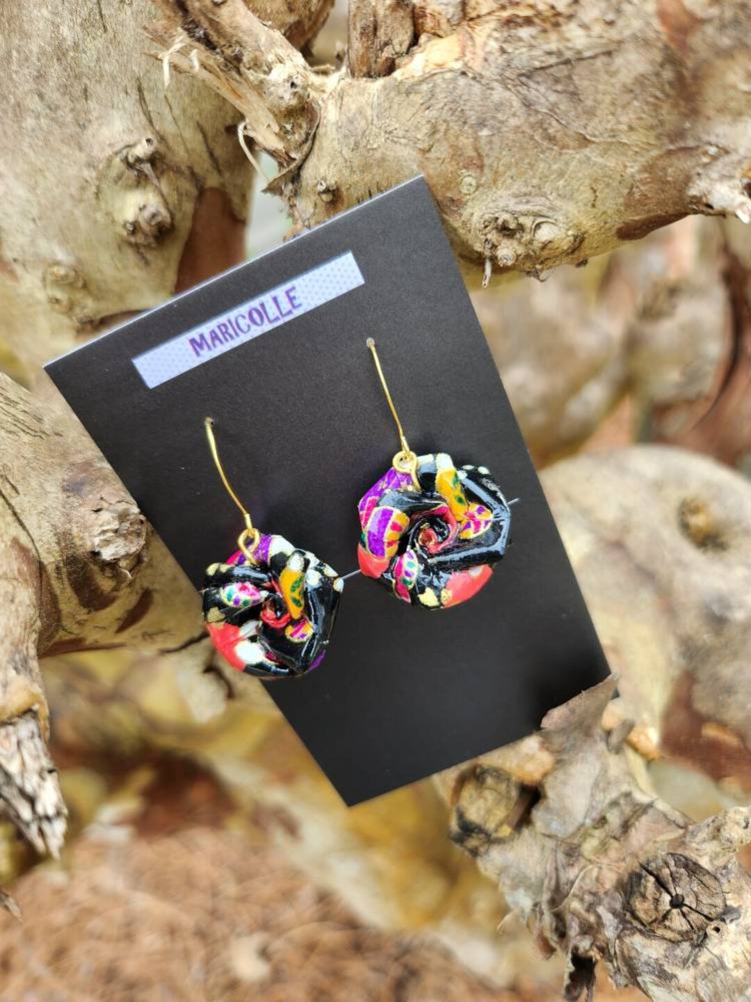 Sterling Silver Washi Origami Rose Earrings Etsy