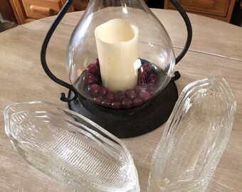 Pilgrim glass co. Vintage corn dishes set of 8