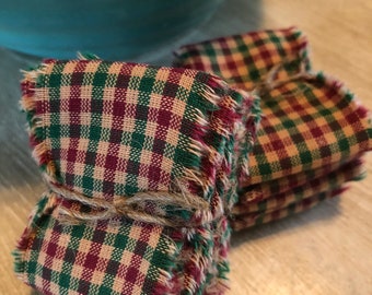 Country homespun ribbon bundle