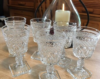 Cape Cod Imperial glass company small wine glasses