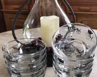 Vintage antique car dishes set of 8