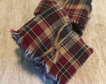 Country homespun ribbon bundle