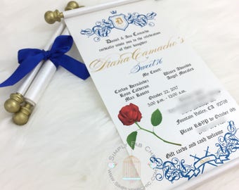 scroll invitation etsy