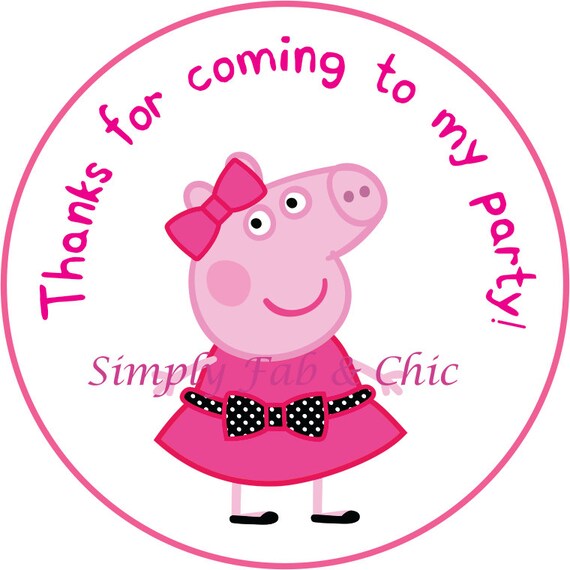 Peppa Pig Thank You Tags DIGITAL / DYI PRINT | Etsy