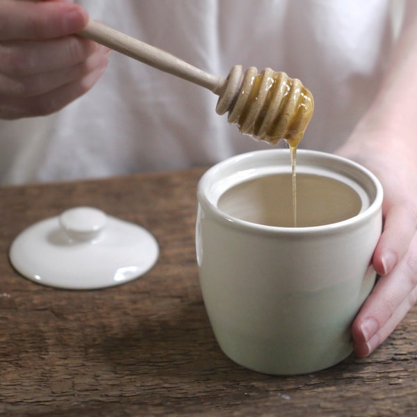 mint dipped honey pot