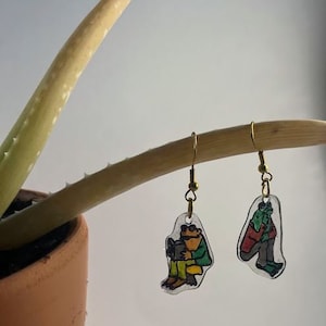 Frog and Toad Teacher Earrings