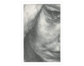 Retrato dibujado a grafito