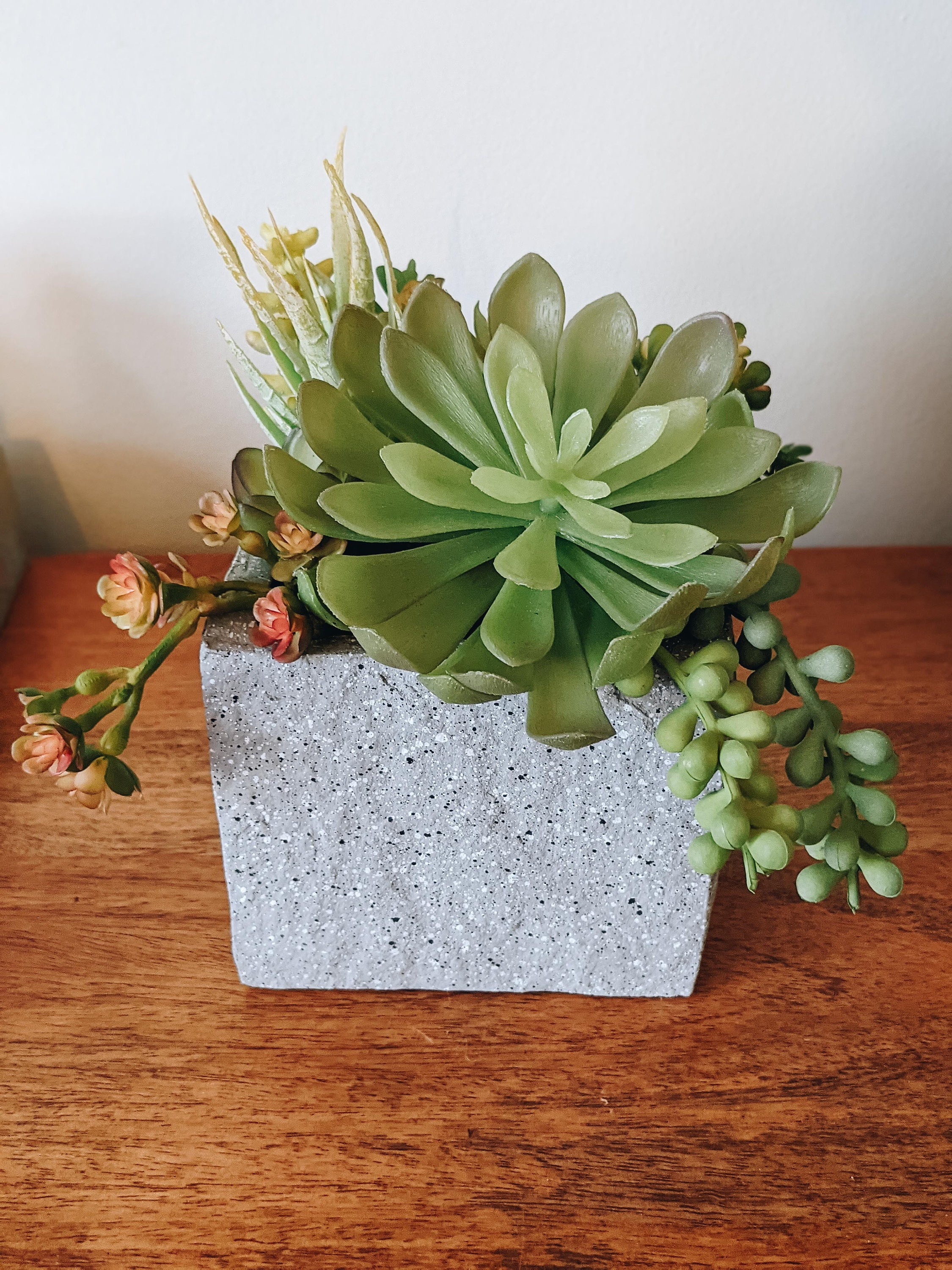 Succulent Garden Faux Centerpiece Arrangement Etsy