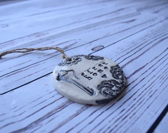 First Home Textured Ornament on Natural Twine