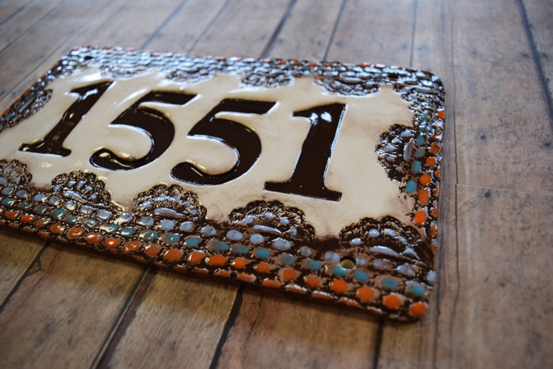 Rustic Home Decor Address Sign in Deep Rich Brown With Etsy