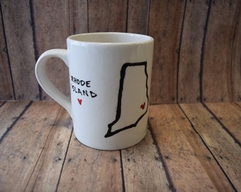 Personalized Single State or Country Mug, Going Away Gift, Souvenir, Moving Present or Anniversary and Wedding Mug