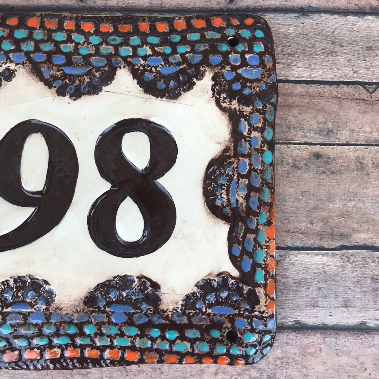 Rustic Home Decor Address Sign in Deep Rich Brown With Etsy