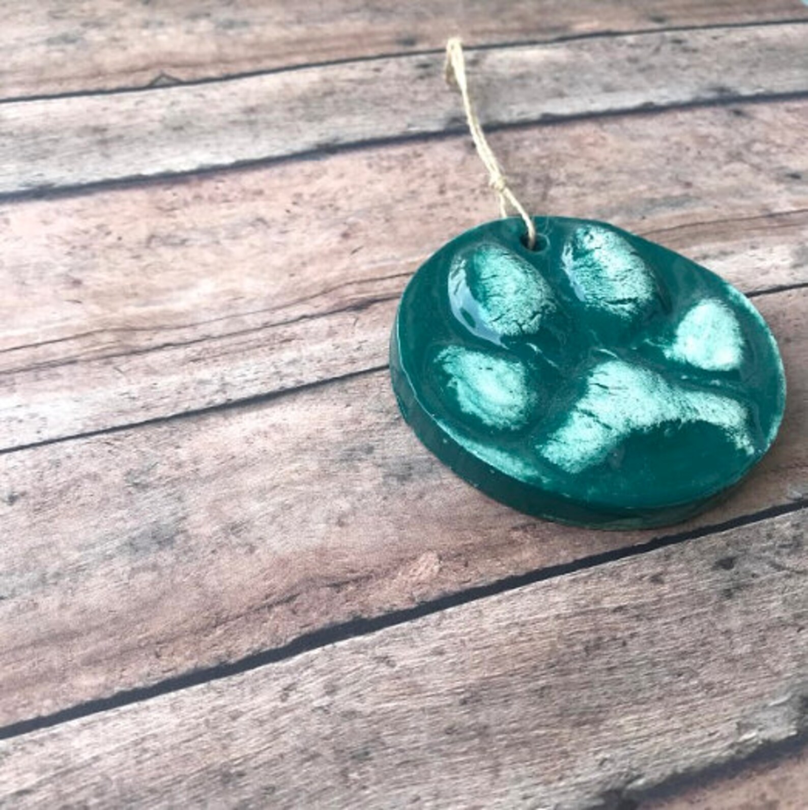 Single Paw Print 34 Inch Circle Ornament Paw Print Kit in Etsy