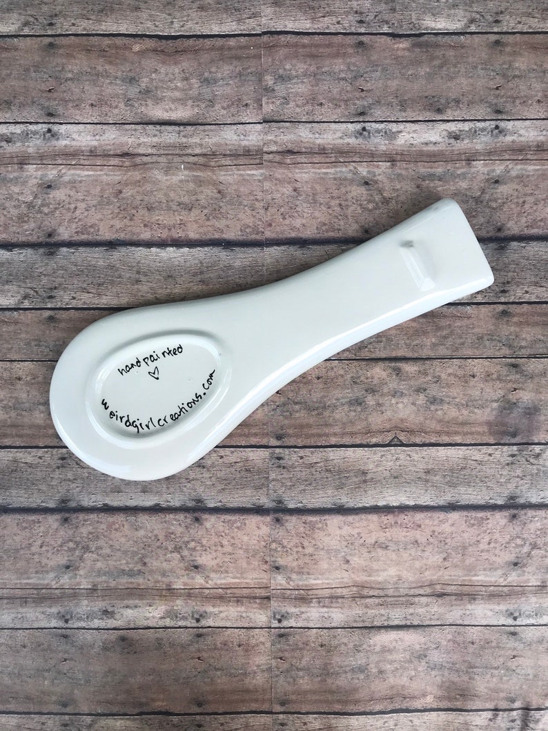Mermaid spoon rest with short brown hair