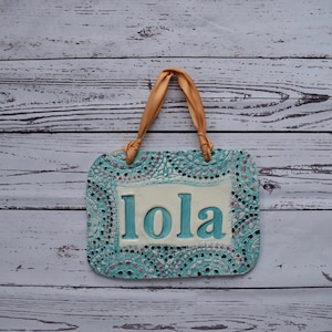 Baby name Nursery decor Name sign in ceramic Baby Name in ceramic Baby Gift Baby Shower