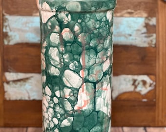 Bubble glazed Vase in Teal