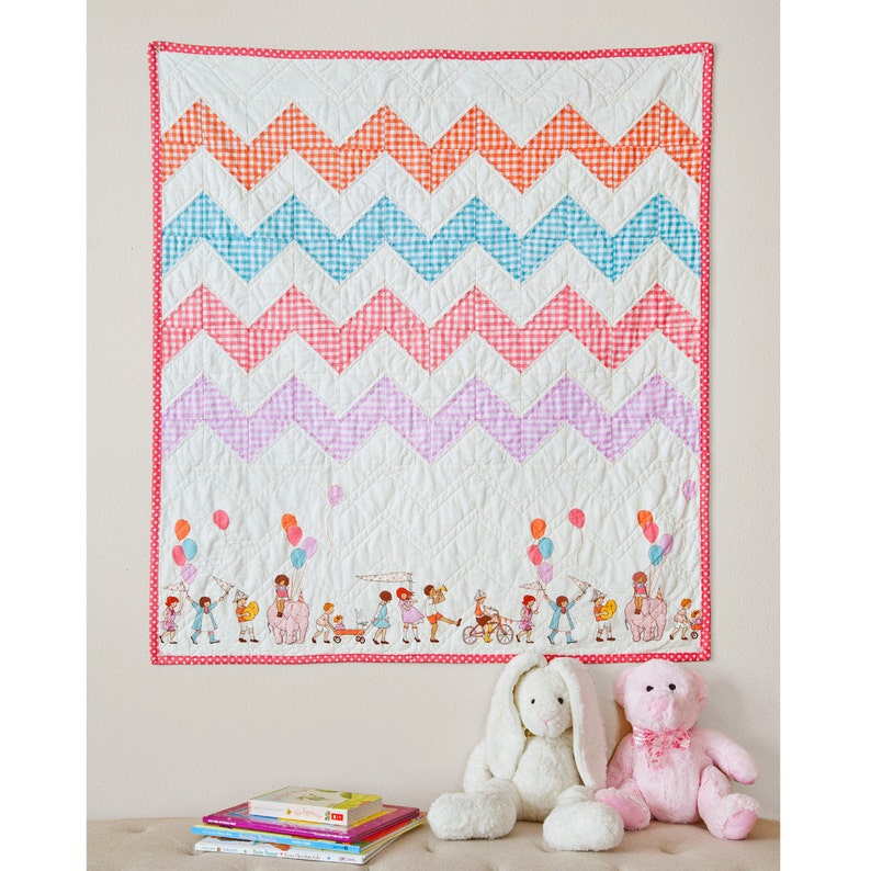 Girls Chevron Baby/Toddler/Stroller Quilt Children at Play Etsy