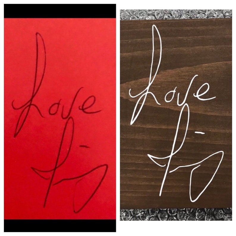 Handwriting Sign Custom Handwriting Memorial Sign Etsy
