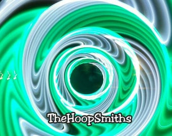 LED Hula Hoop Polypro HDPE Quad Green White By The HoopSmiths