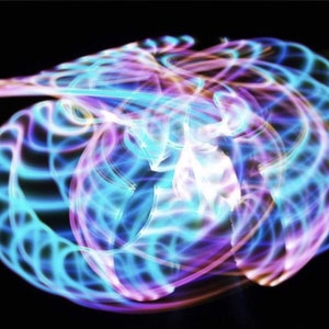 Elite Sapphire Ghost White LED Hula Hoop by The HoopSmiths image 2