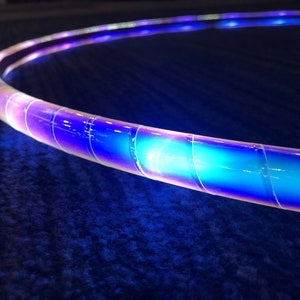 Elite Sapphire Ghost White LED Hula Hoop by The HoopSmiths image 1