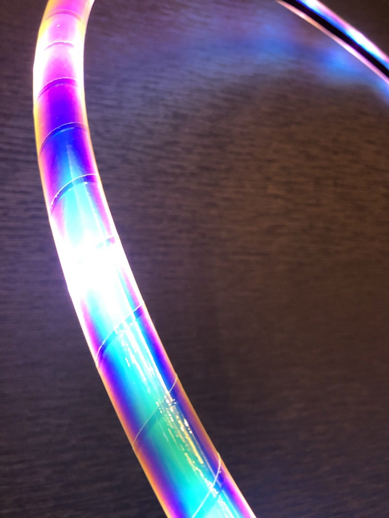 Elite Sapphire Ghost White LED Hula Hoop by The HoopSmiths image 6