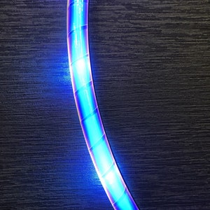 Elite Sapphire Ghost White LED Hula Hoop by The HoopSmiths image 3