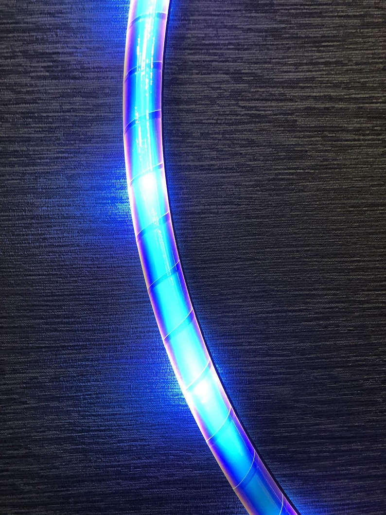Elite Sapphire Ghost White LED Hula Hoop by The HoopSmiths image 3