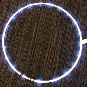 Elite Sapphire Ghost White LED Hula Hoop by The HoopSmiths image 4