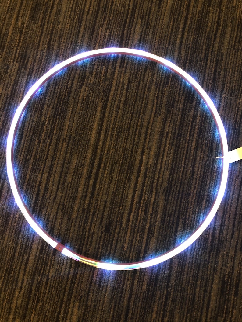 Elite Sapphire Ghost White LED Hula Hoop by The HoopSmiths image 4