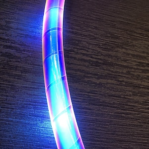 Elite Sapphire Ghost White LED Hula Hoop by The HoopSmiths image 7