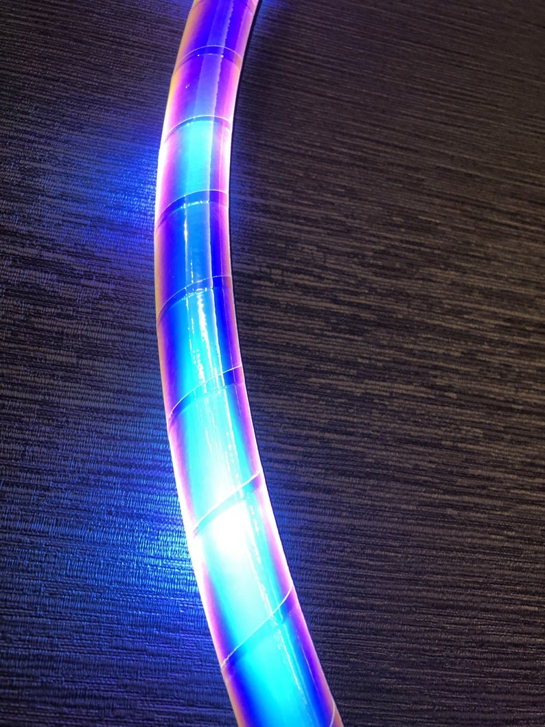 Elite Sapphire Ghost White LED Hula Hoop by The HoopSmiths image 7