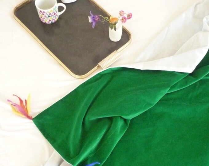 Emerald Green Quilt Blanket // King Bedding // Emerald Green Velvet