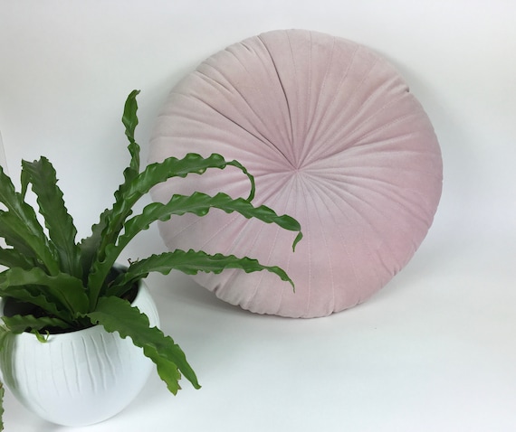 Round Pink Velvet Cushion Pillow Round Pink Velvet Cushion, Round Velvet Pillow Pink