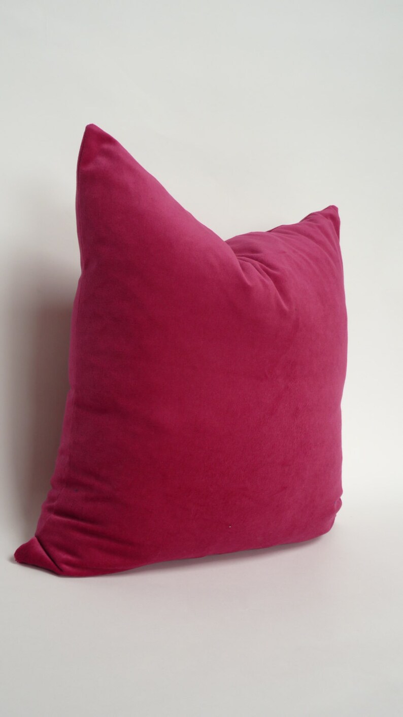 Raspberry Velvet Pillow Case // Raspberry Pink Velvet Cushion Etsy