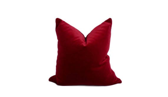 Red Velvet Pillow. Christmas Velvet Pillow Red Velvet Cushion Etsy Canada