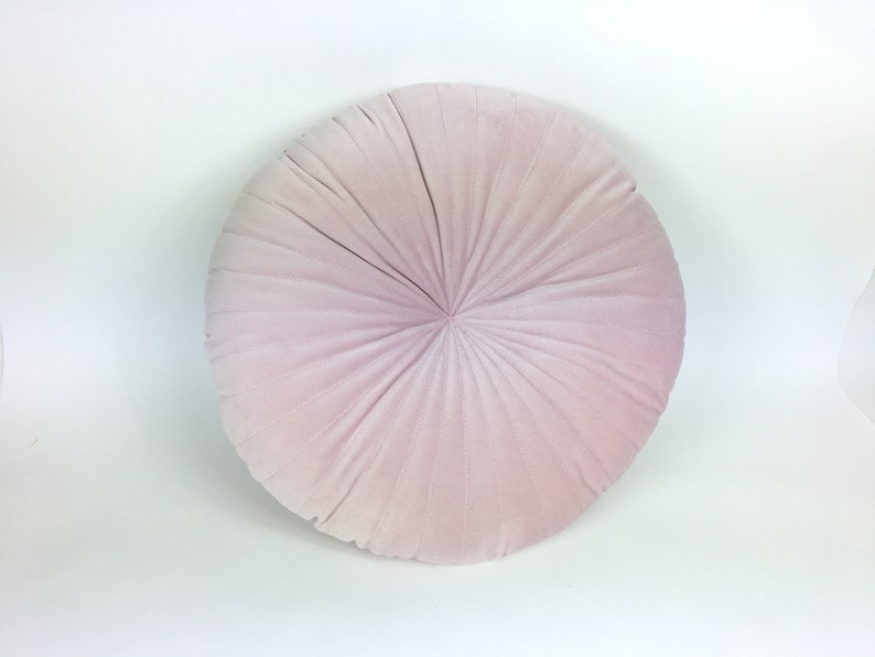 Round Velvet Pillow // Round Blush Pillow // Round Rust Pillow Etsy