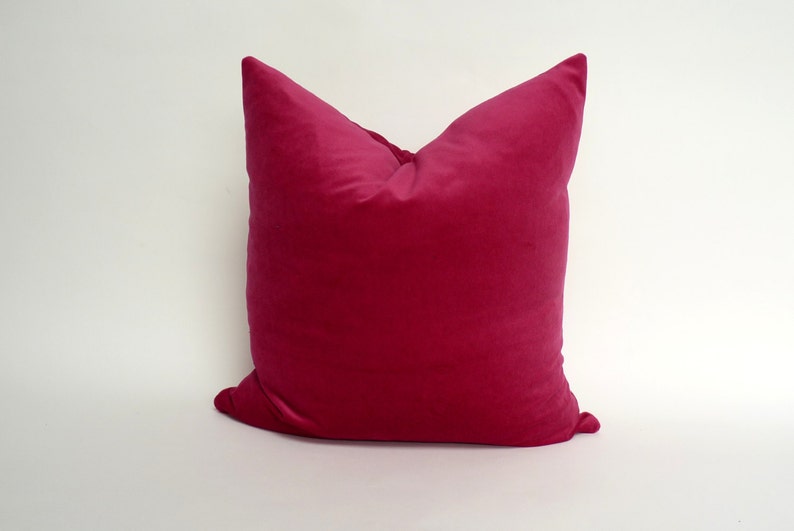 Raspberry Velvet Pillow Case // Raspberry Pink Velvet Cushion Etsy