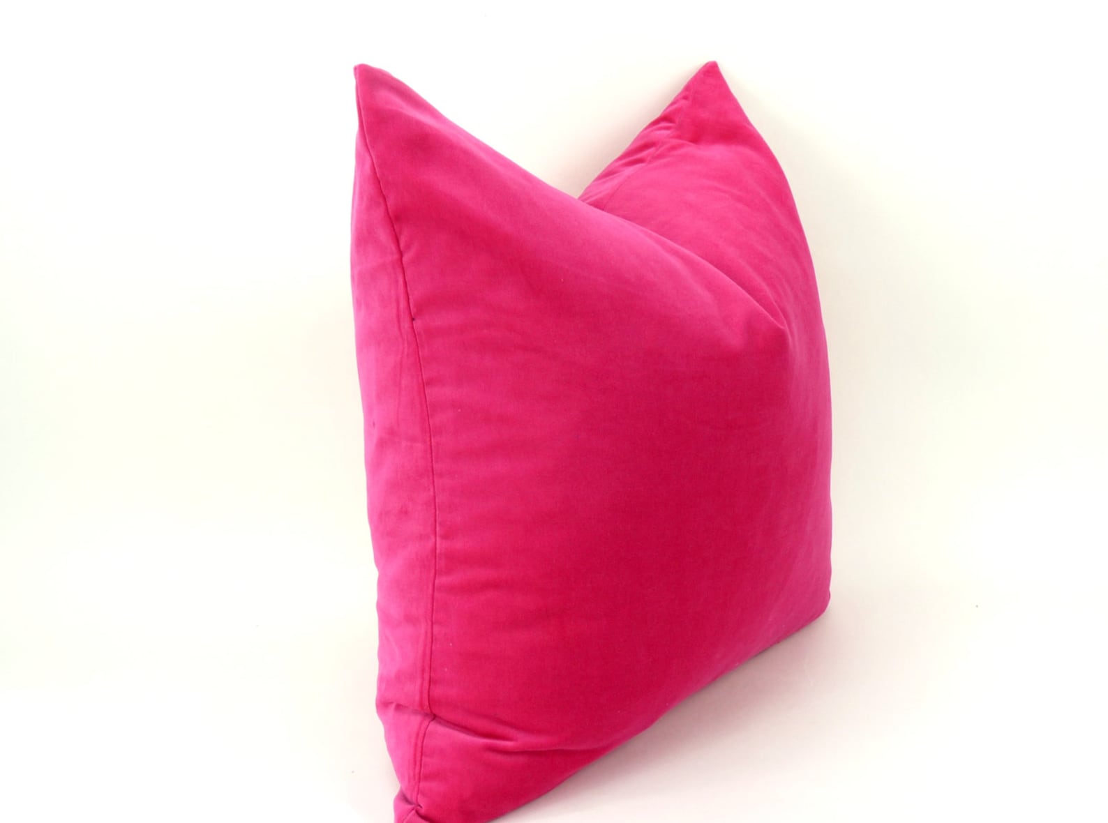 Cerise Pink Velvet Pillow Case // Hot Pink Velvet Cushion Etsy