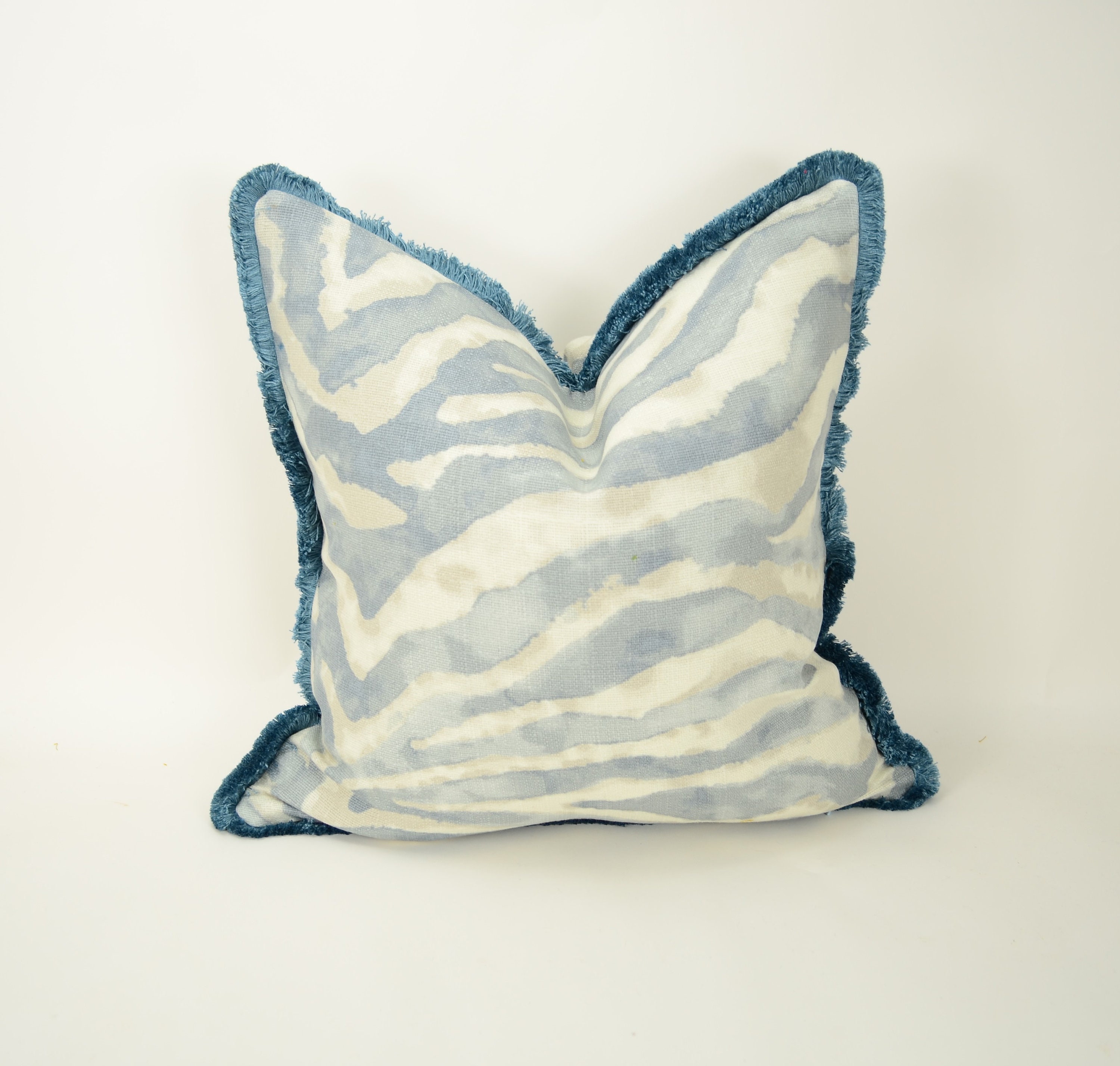 blue zebra pillow