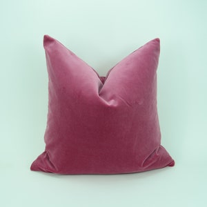 rose pink velvet pillow cover / pink velvet cushion cover // pink velvet pillow