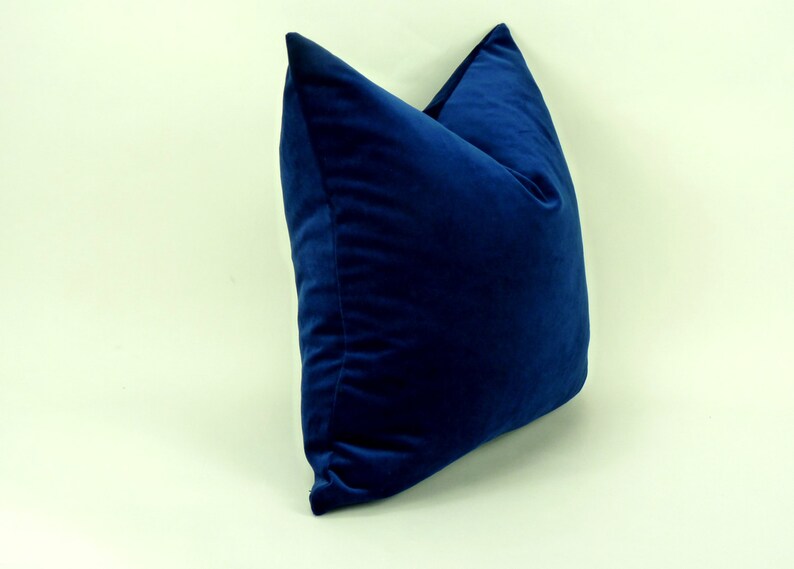 Sapphire Blue Velvet Pillow Case // Blue Velvet Cushion Case Etsy