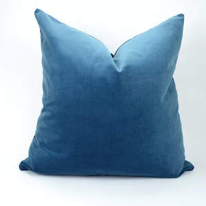 slate blue velvet pillow case // slate blue velvet pillow case // blue velvet sham